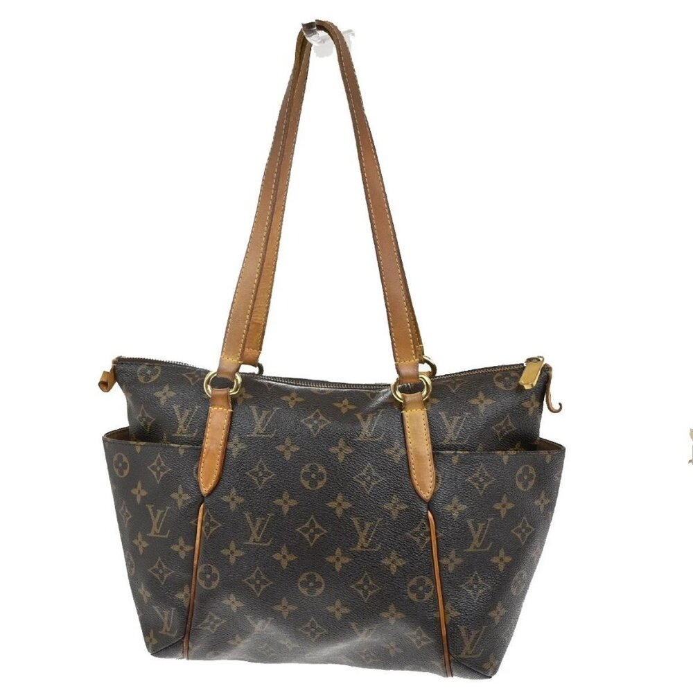 LOUIS VUITTON Logo Totally PM Shoulder Bag Monogram Leather Brown M56688 84CA422
